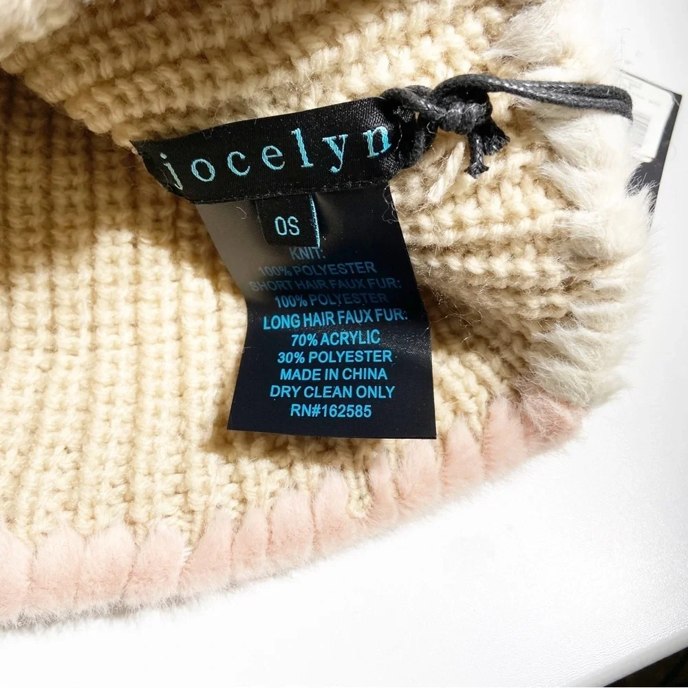 NWT Jocelyn Pineapple Multicolor Faux Fur Hat - Picture 4 of 4